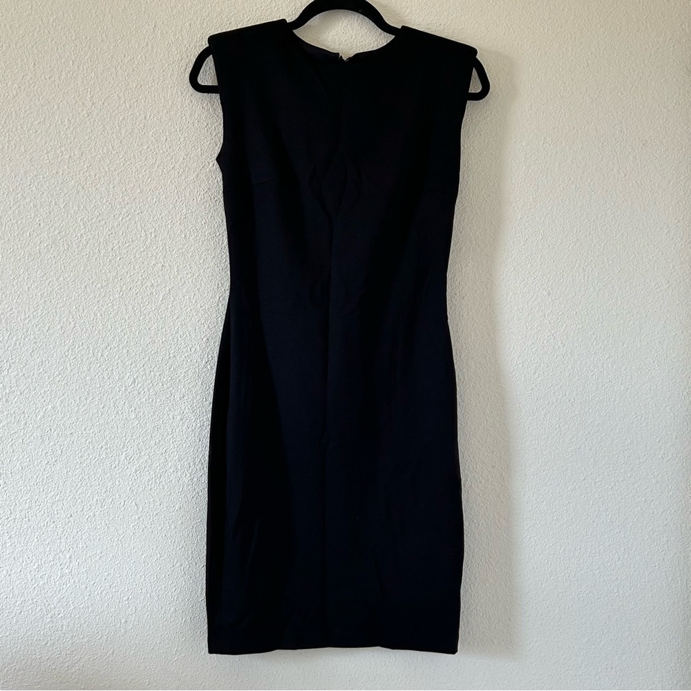 Victoria By Victoria Beckham Sleeveless Structure Sleeve Black Dress Sz Small
